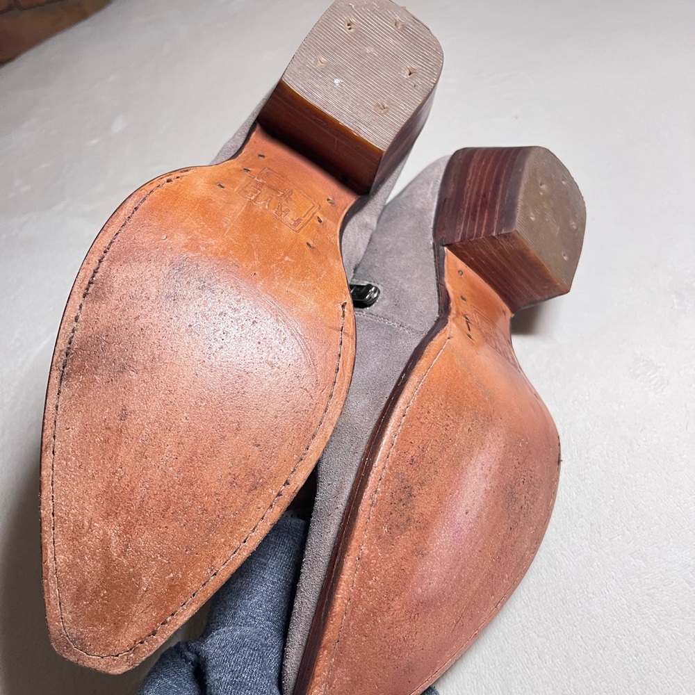 Frye Gray Suede Ankle Booties - Picture 5 of 6